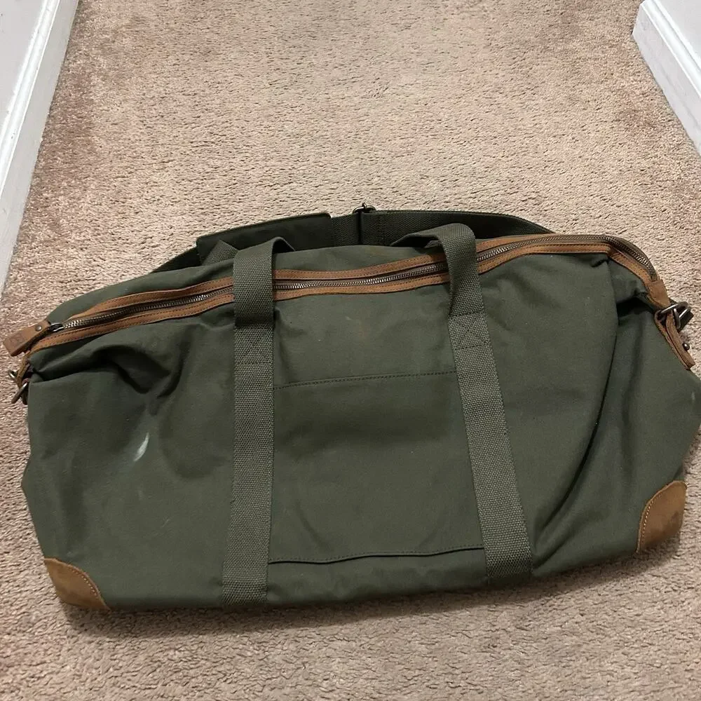 STUBBLE & CO Weekender Duffle Bag Canvas Leather w/ Shoulder Strap *LOGO